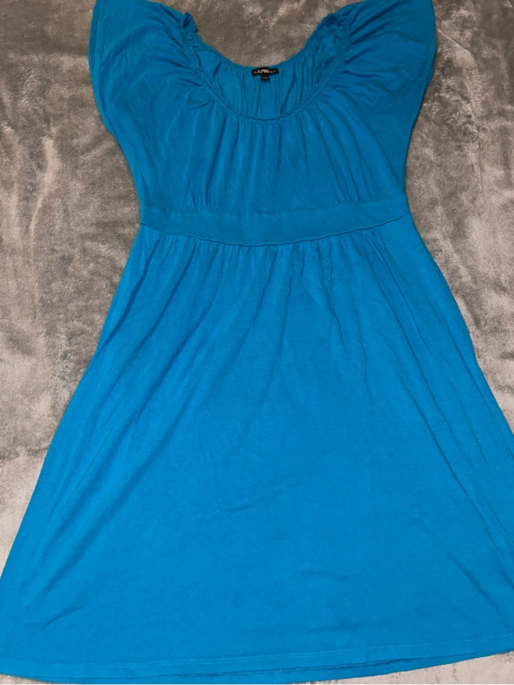 Express Women’s Turquoise Cap-Sleeve Dress Size Large